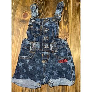 Coogi Girl's Coveralls Denim 3-6 months Stars Overalls Shorts